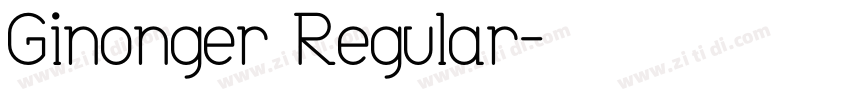 Ginonger Regular字体转换
